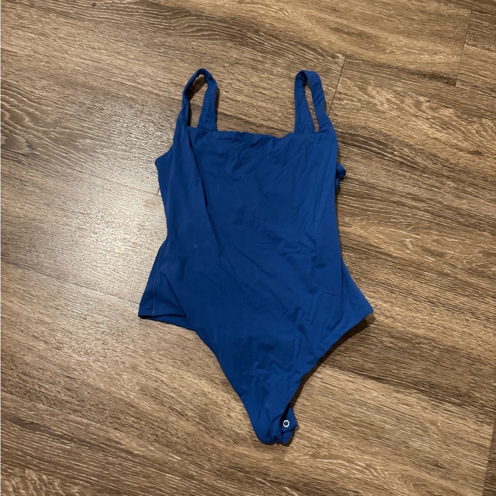 SKIMS Royal Blue Square Neck Bodysuit